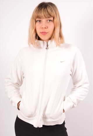VINTAGE NIKE TRACKSUIT TOP JACKET WHITE