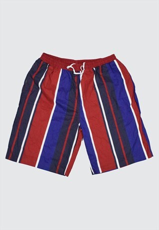 VINTAGE 1990S COLOUR BLOCK STRIPE SHORTS