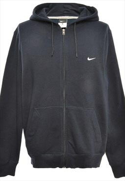 Navy Nike Hooded Sweatshirt - L