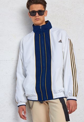 VINTAGE WHITE ADIDAS TRACK JACKET