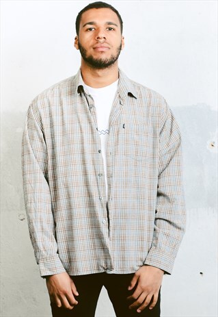 VINTAGE CHECK PRINT SHIRT