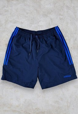 Adidas Blue Shorts Sports Striped Gym Men's XL