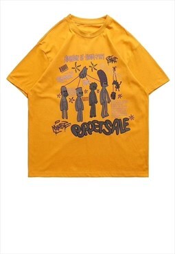 The Simpsons tshirt retro American cartoon tee in yellow