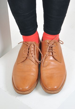 VINTAGE REAL LEATHER SHOES IN BROWN