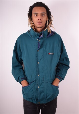 BERGHAUS MENS VINTAGE JACKET MEDIUM GREEN 90S