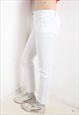 VINTAGE TOMMY HILFIGER WOMENS CHINO TROUSERS WHITE -W31 L32