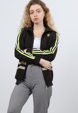 VINTAGE ADIDAS SMALL BLACK TRACK JACKET