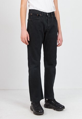 VINTAGE BLACK LEVI'S 501 FIT DENIM JEANS