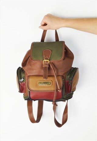 FAUX LEATHER RUCKSACK BAG