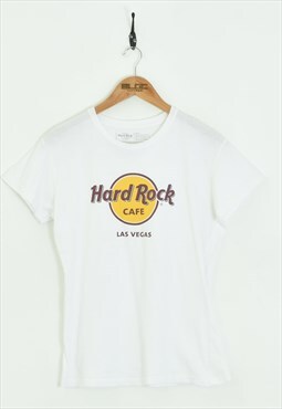 Vintage Women's Hard Rock Cafe Las Vegas T-Shirt White XSmal