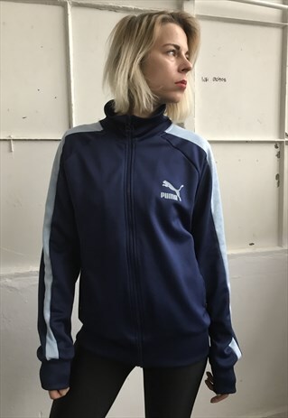 VINTAGE 90' OLDSCHOOL CLASSIC NAVY BLUE PUMA SWEATSHIRT