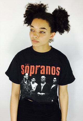 HBO SOPRANOS CROPPED T SHIRT