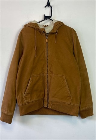 BROWN BIZZBEE FLEECE LINED WORKWEAR JACKET MEDIUM