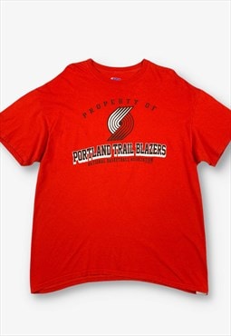 Vintage NBA Portland Trail Blazers T-Shirt Red XL BV20459
