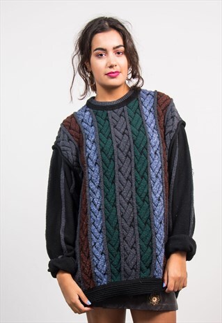 VINTAGE 90'S THICK KNIT GRUNGE JUMPER