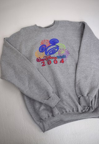 VINTAGE 00S WALT DISNEY WORLD GREY SWEATSHIRT