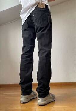 Vintage LEVIS Corduroy Pants Work Trousers 90s Black