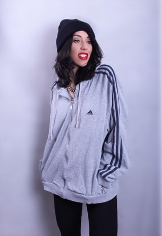 GREY ADIDAS TRACK TOP