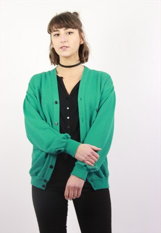 VINTAGE RETRO GREEN CARDIGAN