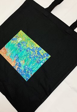 Van Gogh Irises Canvas Tote Bag Lily Pads