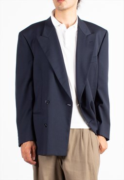 Men's Dior Navy Double Breasted Virgin Wool Blazer