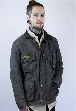 VINTAGE BARBOUR INTERNATIONAL WAXED JACKET
