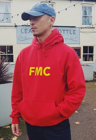 OVERSIZED LOGO HOODIE RED