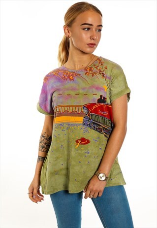 VINTAGE PATTERNED T-SHIRT T313
