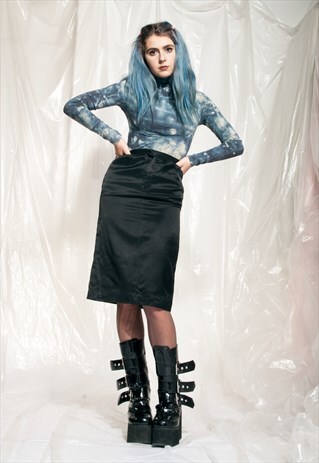 midi pencil skirt 80s