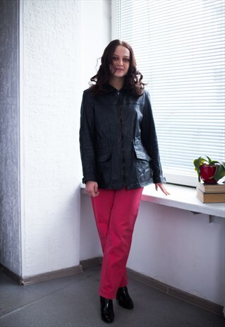 VINTAGE 80'S BROWN LEATHER JACKET