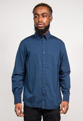 CALVIN KLEIN VINTAGE 90'S NAVY BLUE LONG SLEEVE SHIRT