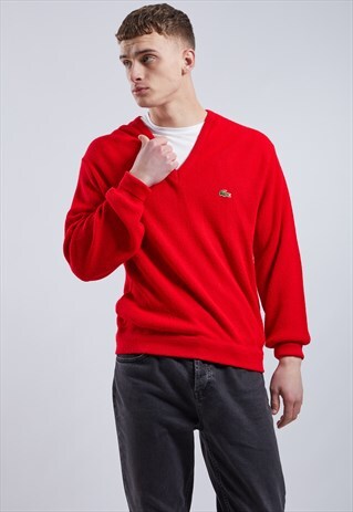 VINTAGE LACOSTE V-NECK JUMPER