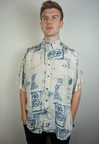 PURE SILK PATTERNED SHIRT