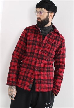 Vintate Check Flannel Quilted Padded Shirt Multi