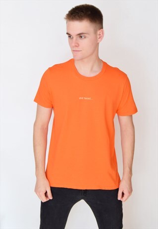 ORANGE SHIT FACED (WHITE) T-SHIRT