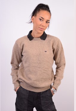 Vintage Armani Jumper Sweater Brown