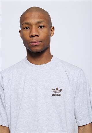 VINTAGE ADIDAS LOGO T-SHIRT GREY