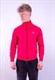 VINTAGE FRED PERRY STRIPED JACKET IN RED SMALL 