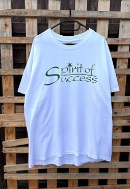 Vintage spirit of success oneita white T-shirt XL 