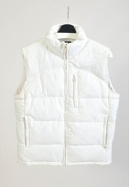 Vintage 00s puffer gilet in white