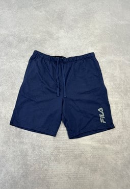 Fila Shorts Blue Sweat Shorts with Logo