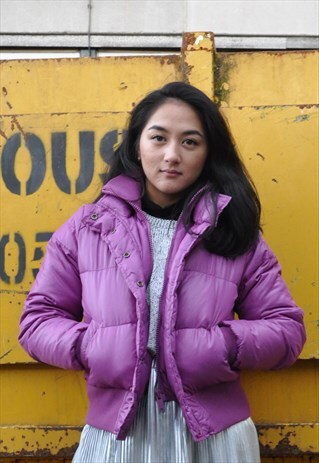 RARE 90S DKNY MAGENTA PINK PUFFER JACKET