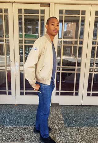 BEIGE BOMBER JACKET