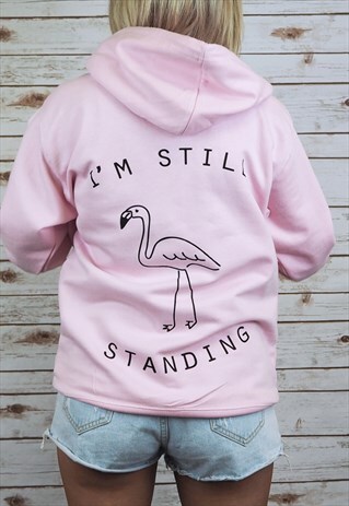 I'M STILL STANDING HOODIE IN PINK