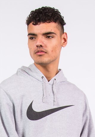NIKE HOODIE GREY HOODED SWEATSHIRT
