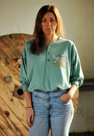 90'S REEBOK PASTEL GREEN TOP
