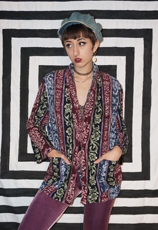 VINTAGE 80'S LIGHTWEIGHT BLAZER SHIRT JACKET