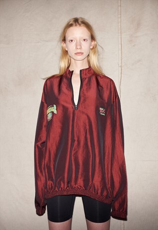 90S SUPERMOON RAVE SURF STYLE VIBE WINDBREAKER ANORAK JACKET