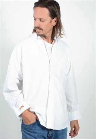 Vintage 90s Ralph Lauren Shirt in White Unisex Size L