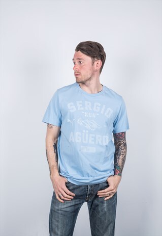 VINTAGE 1990S BLUE PUMA T-SHIRT
